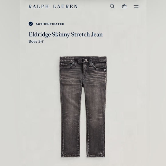 Polo Ralph Lauren ELDRIDGE SKINNY STRETCH JEAN - Picture 1 of 5